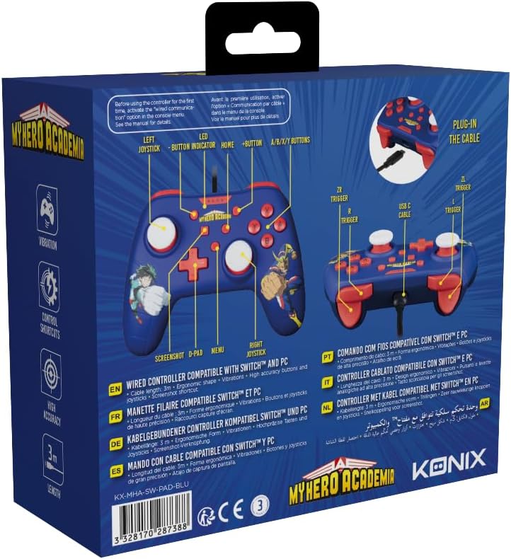 Manette Konix My Hero Academia – Compatible Switch & PC