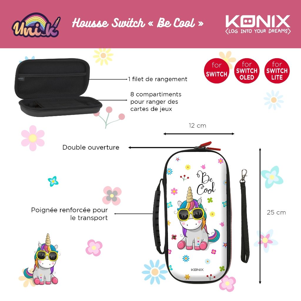 Sac de transport Konix UNIK Be Cool | Nintendo Switch & accessoires
