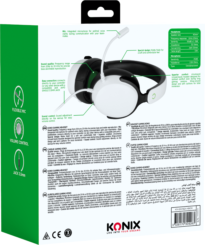 Casque Gaming Konix Nexus – Filaire Xbox One et Series X|S