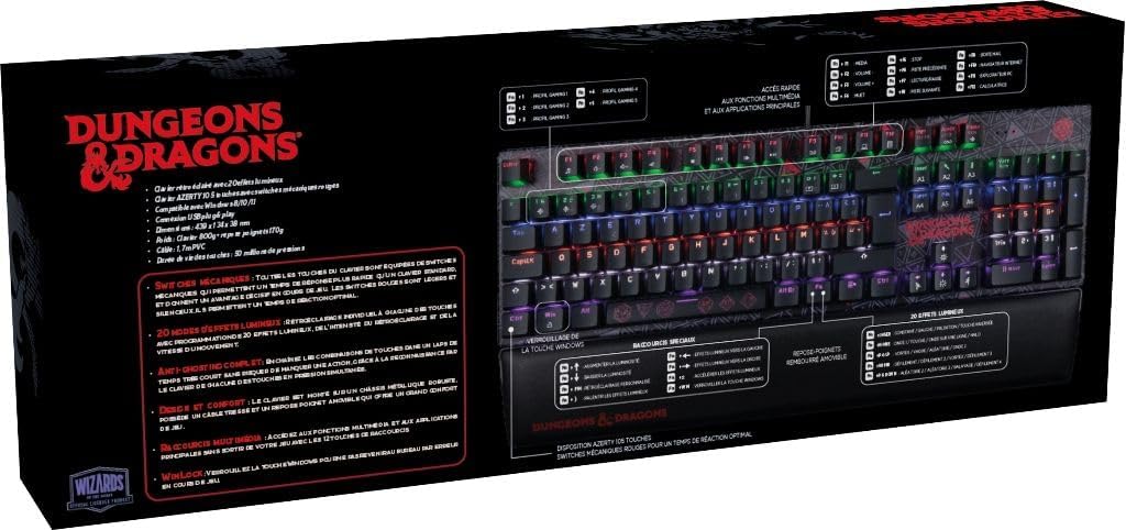 Konix Clavier Mecanique - Dungeons & Dragons - Accessoire - PC