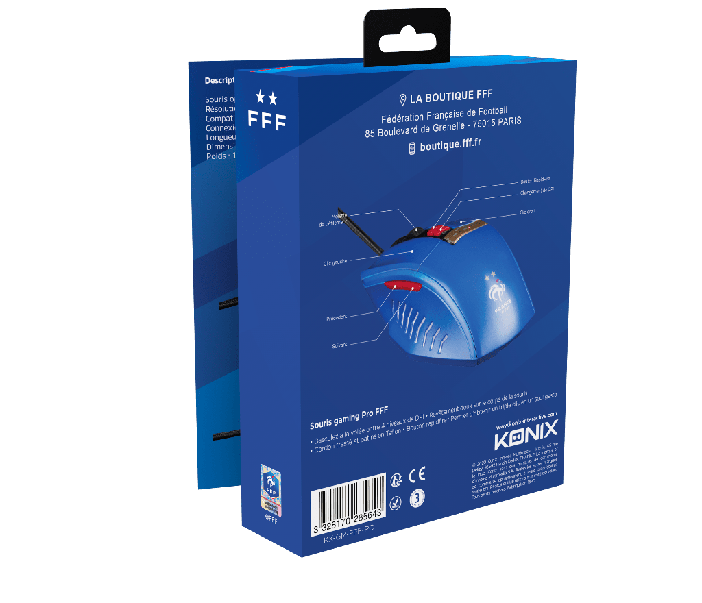 Souris Konix FFF – FFF – Gaming – pour PC