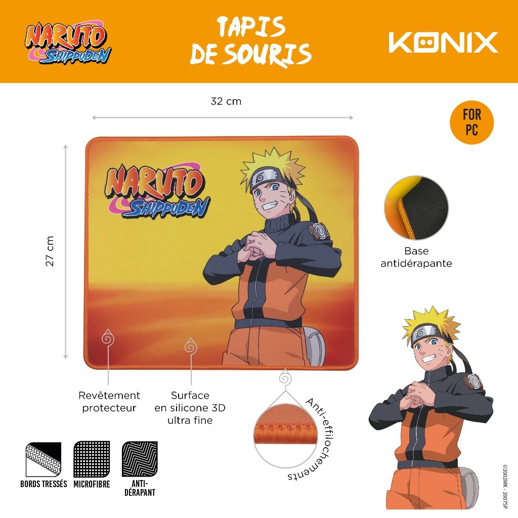 Tapis de Souris Konix Naruto Orange