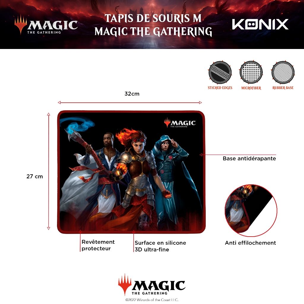 Tapis de Souris Konix Magic Planeswalkers – Magic: The Gathering