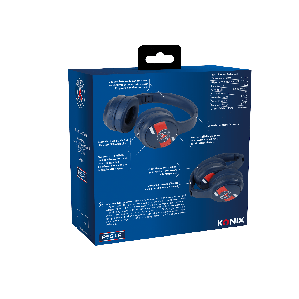 Casque Audio Konix PSG Bluetooth 5.3 – Micro et Jack 3,5 mm