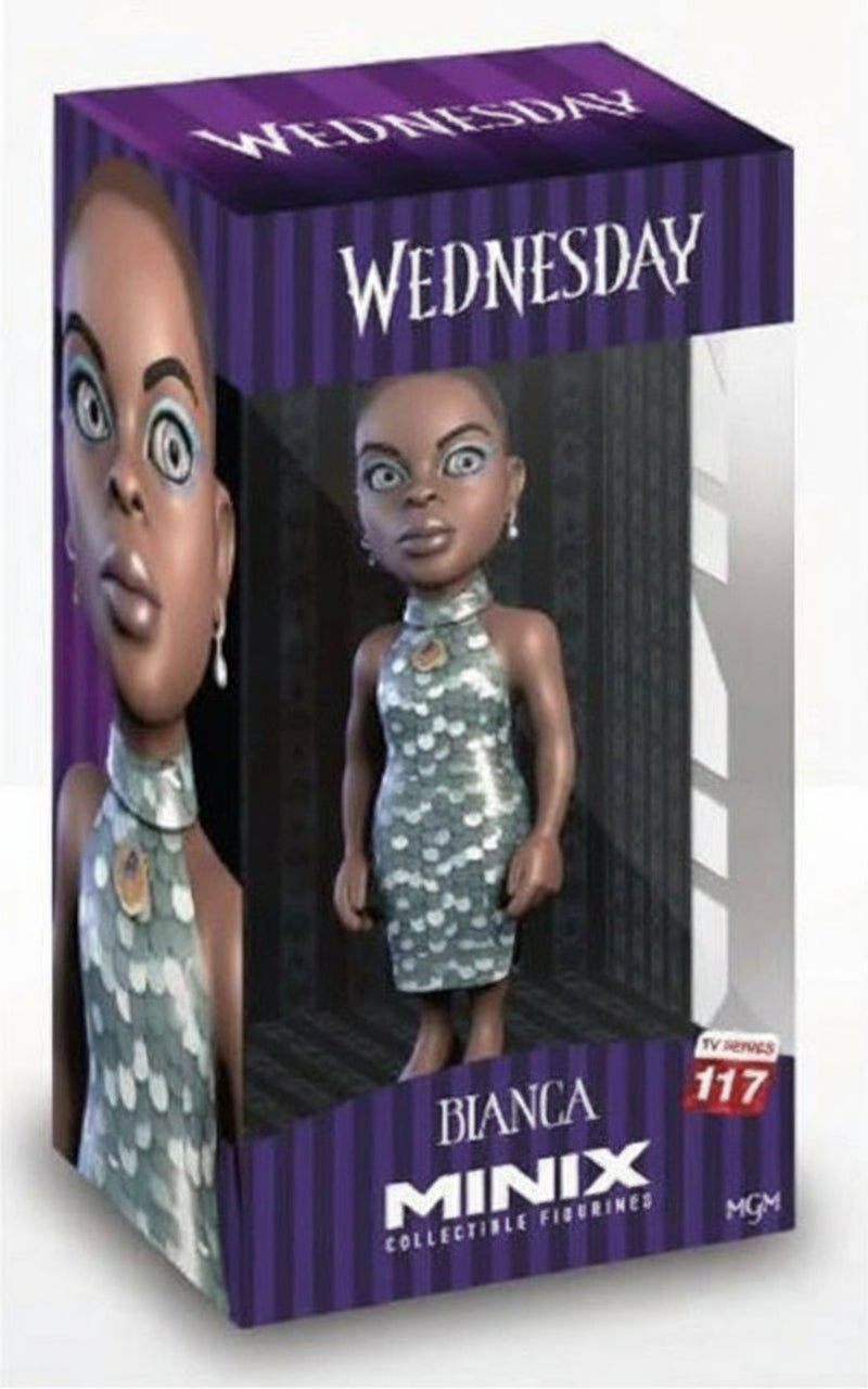 Figurine MINIX 117 - Wednesday Addams Robe Blanche 12cm | Collection