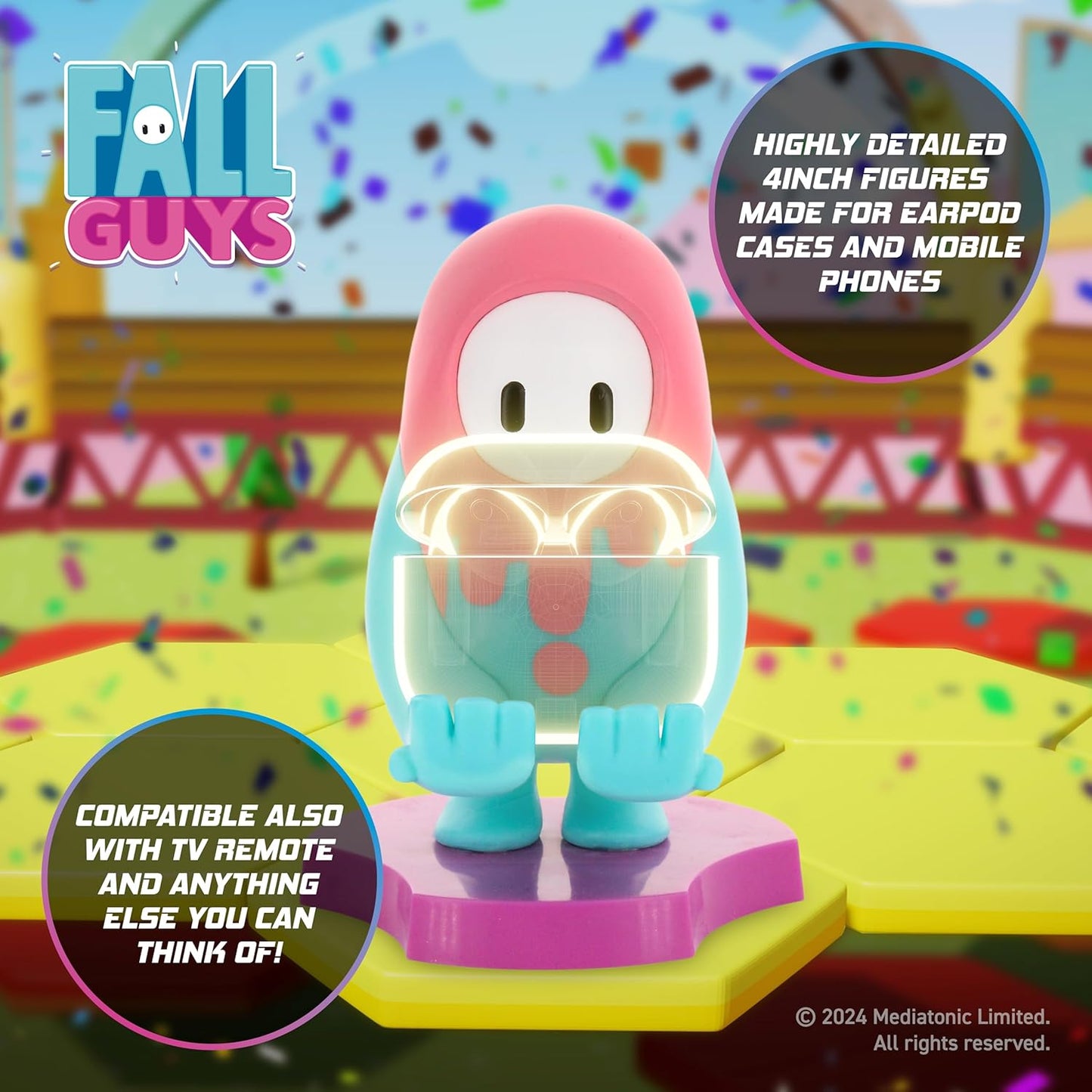 Support Téléphone et Écouteurs Fall Guys Paint Dipped - Cableguys