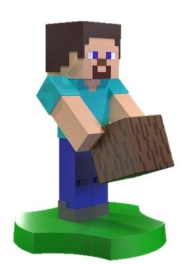 Support Téléphone et Écouteurs Minecraft Steve - Cableguys