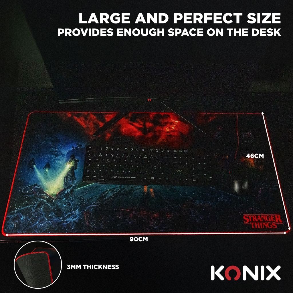 Tapis de Souris Konix Stranger Things – XXL | PC & Consoles