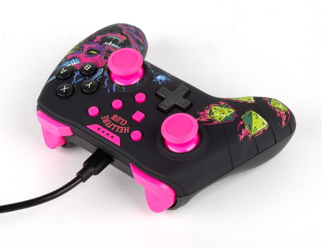 Manette Filaire Konix Stranger Things – Compatible Switch, Switch 2 & PC | Noir/Rose