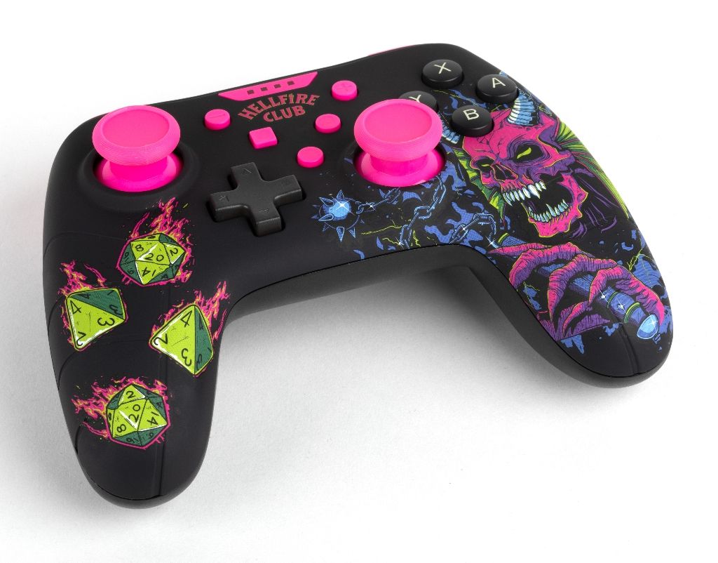 Manette Filaire Konix Stranger Things – Compatible Switch, Switch 2 & PC | Noir/Rose