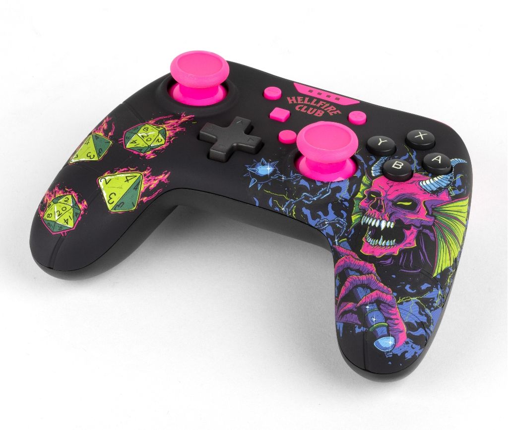 Manette Filaire Konix Stranger Things – Compatible Switch, Switch 2 & PC | Noir/Rose