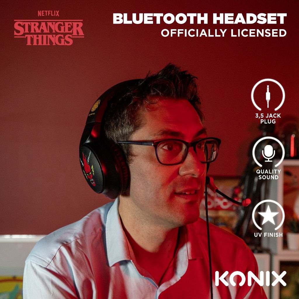 Casque Gaming Konix Stranger Things – Motif Hellfire Club
