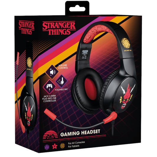 Casque Gaming Konix Stranger Things – Motif Hellfire Club