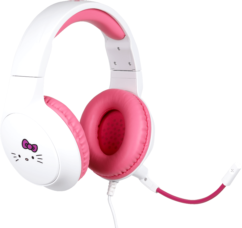 Casque Gaming Konix Hello Kitty Filaire – PC, PS4, PS5, Switch, Xbox | Blanc/Rose