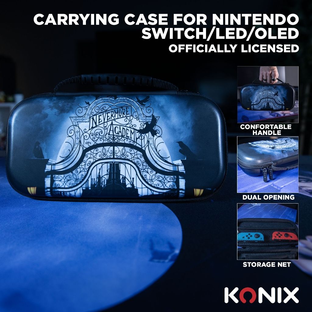 Sac Konix Wednesday Carry Bag Gate | Wednesday – pour Nintendo Switch & accessoires