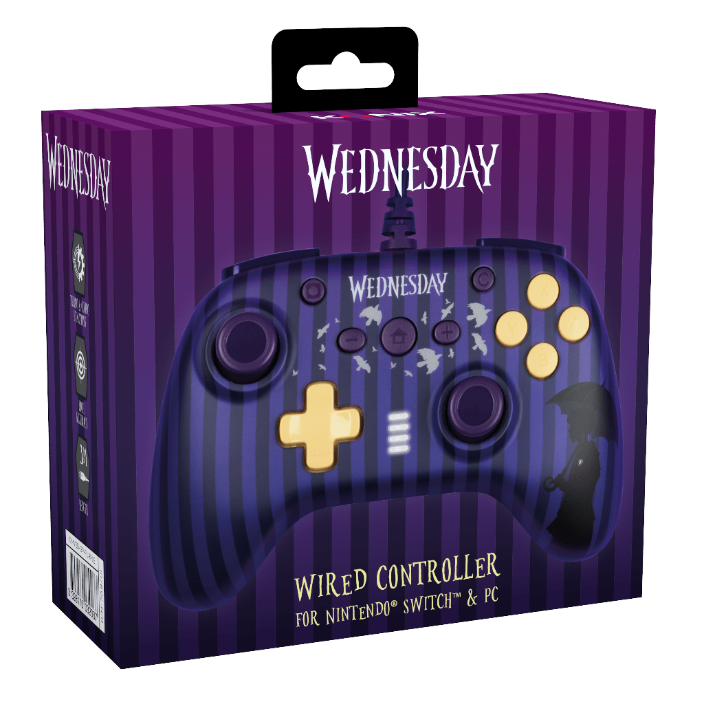 Manette Konix Mercredi – Filaire Switch et PC Violet/Noir