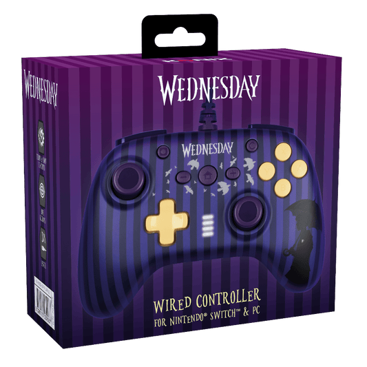 Manette Konix Mercredi – Filaire Switch et PC Violet/Noir