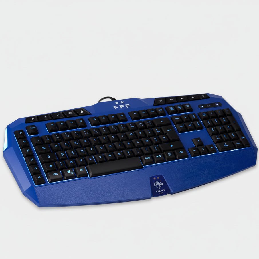 Clavier Gaming Filaire Konix FFF AZERTY Rétroéclairé Bleu