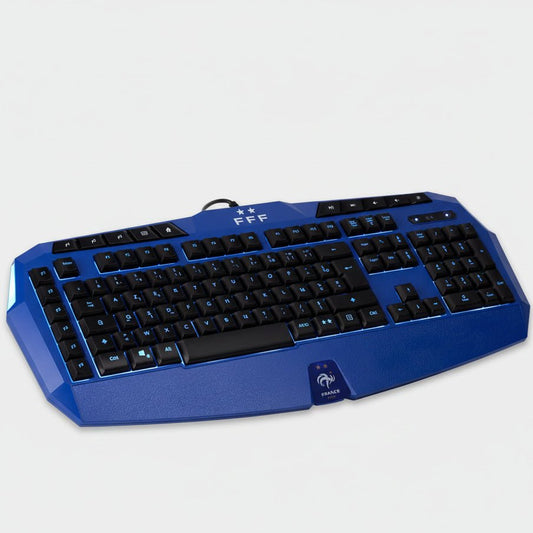 Clavier Gaming Filaire Konix FFF AZERTY Rétroéclairé Bleu