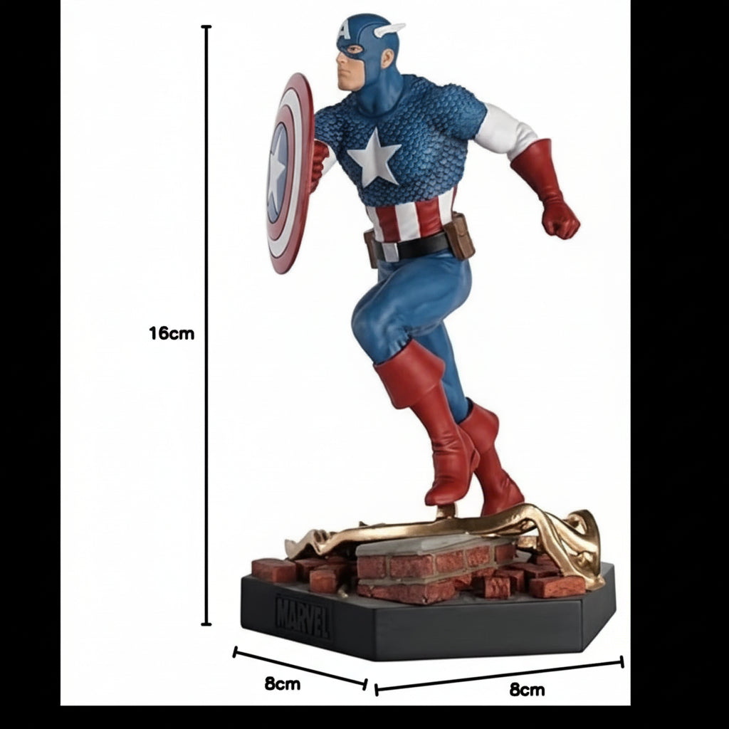 Eaglemoss Figurine Captain America Pose de Bataille 16cm