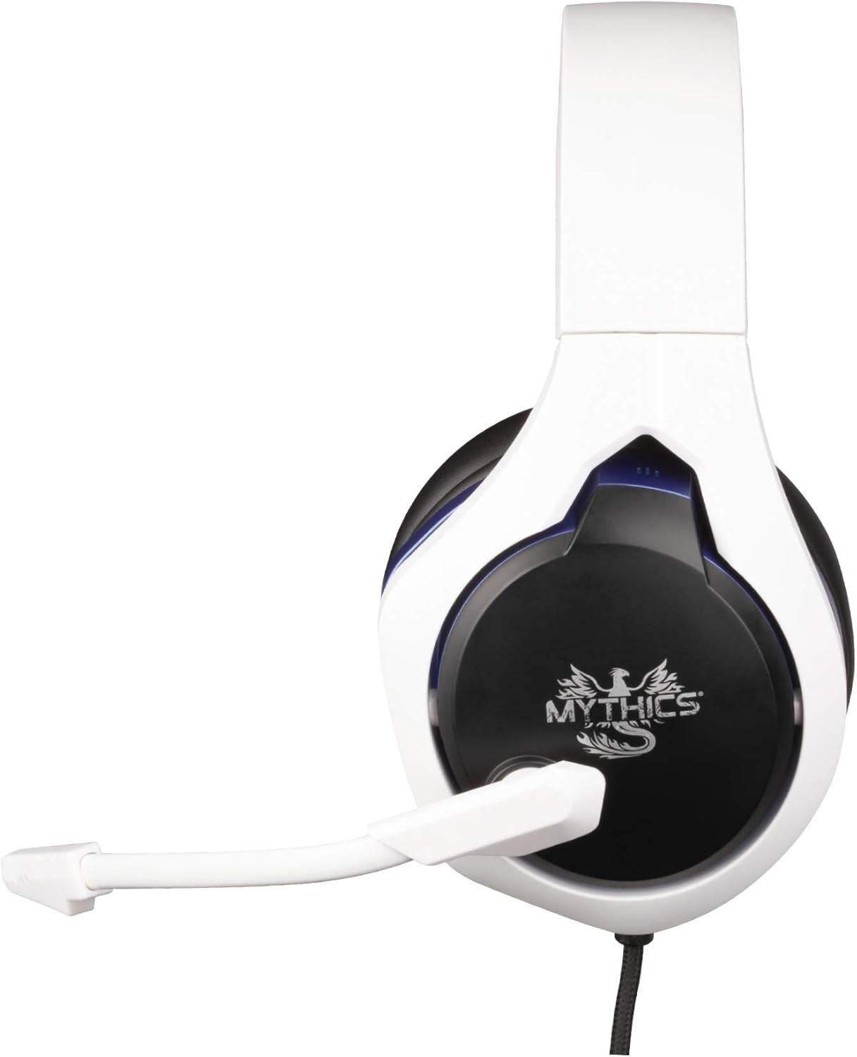 Casque Gaming Konix Mythics Hyperion Filaire 50 mm – PS5 | Blanc & Noir