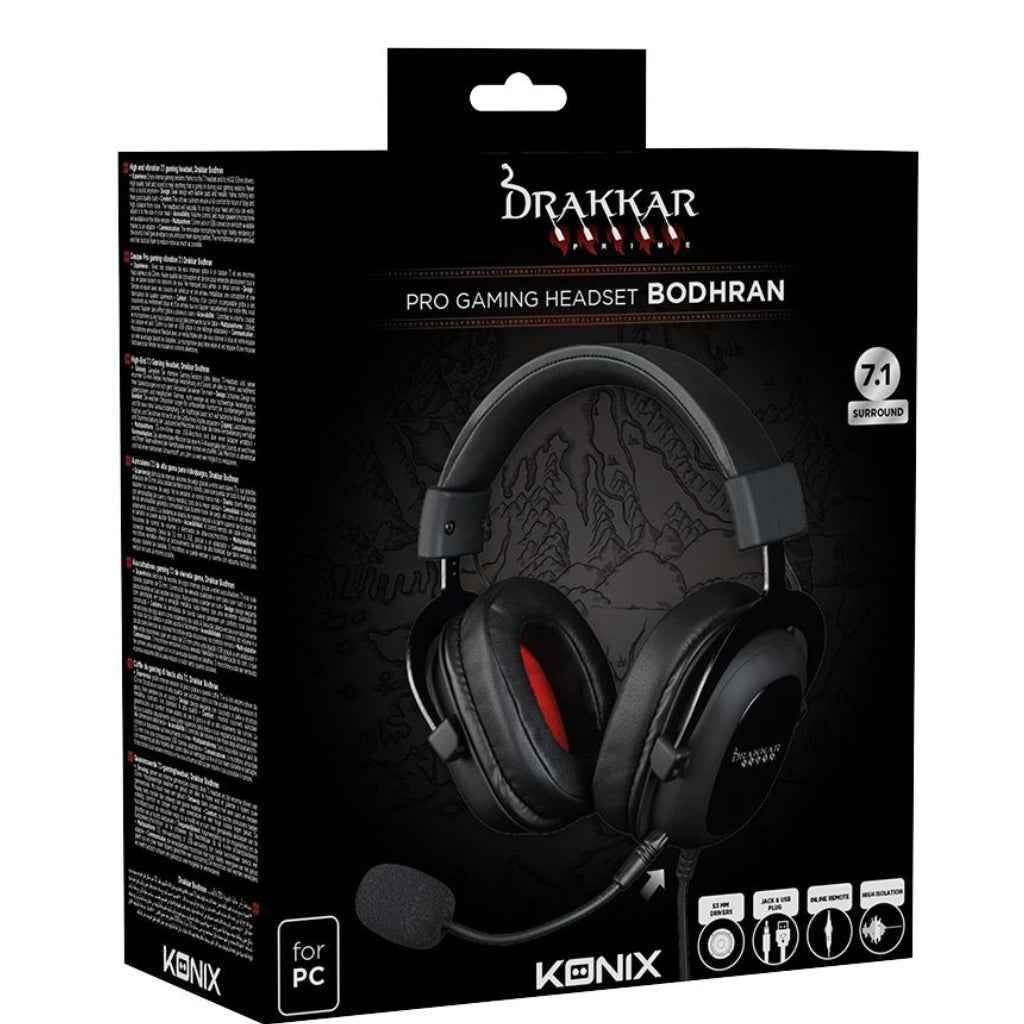 Casque Gaming Filaire Konix Drakkar Bodhran – PC | Noir
