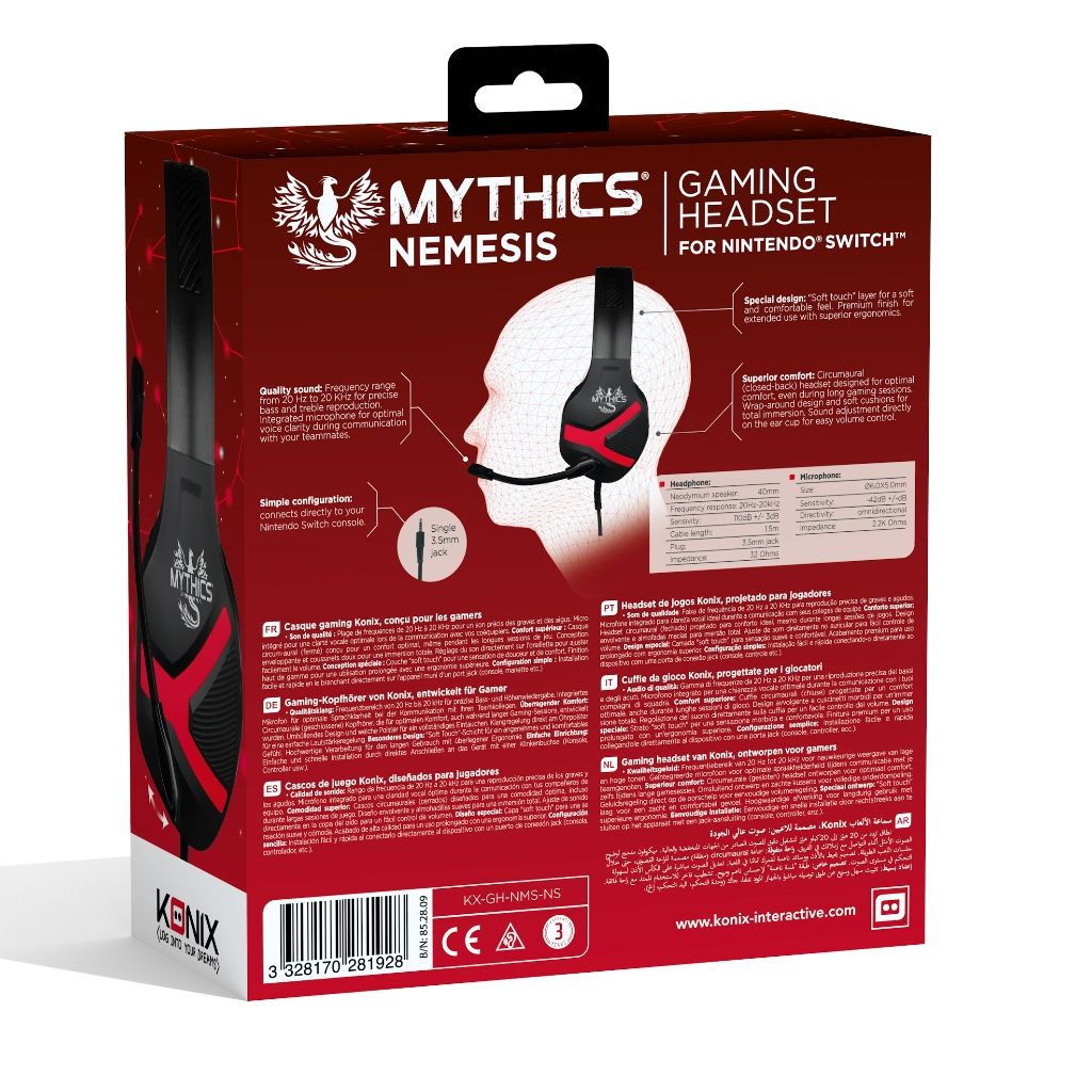 Casque Gaming Konix Nemesis Switch – Microphone et Jack 3,5 mm