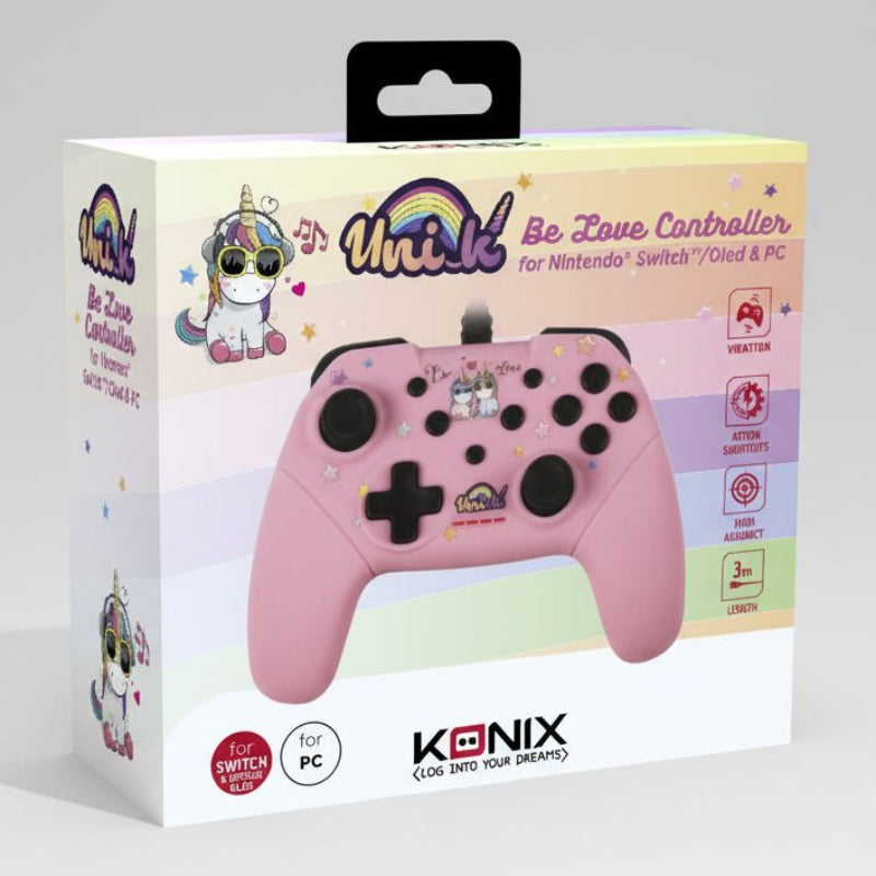 Manette Konix UNIK Be Love | UNIK – pour Switch, Switch 2 et PC