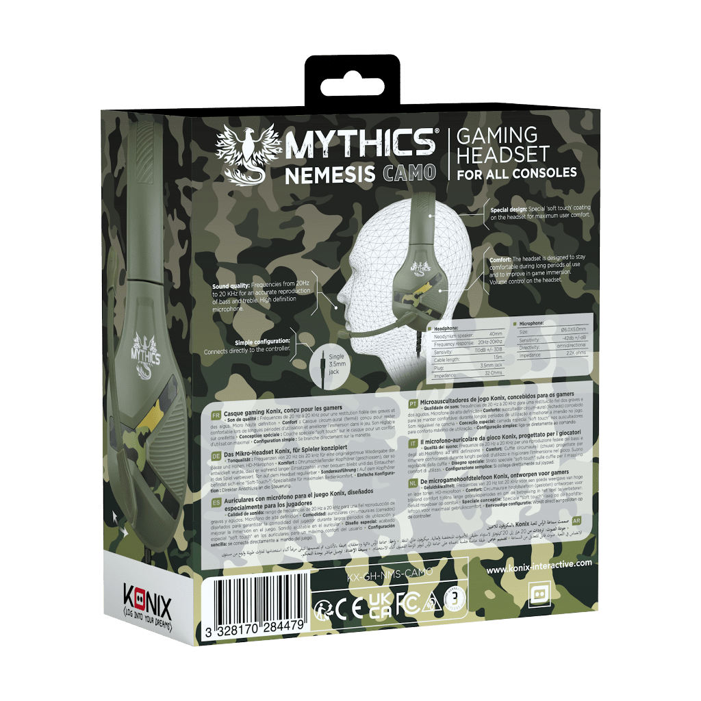 Casque Konix My Univ Nemesis – My Univ Nemesis – Camo – pour PC et consoles