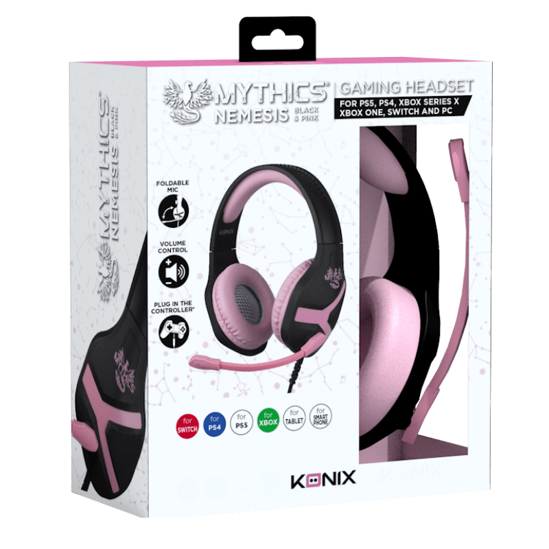 Casque Konix My Univ Nemesis Black Pink | My Univ – pour PC & consoles