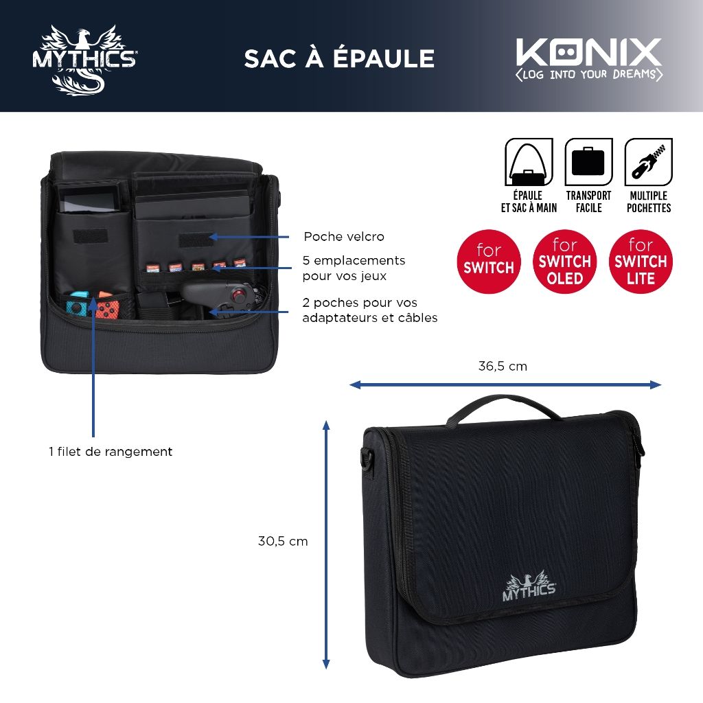 Sac Konix MY SW Messenger Bag – MY – pour PC et accessoires