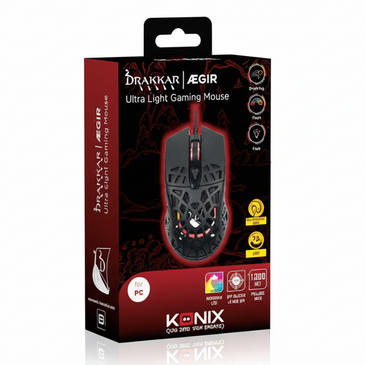 Souris Gaming Konix Drakkar Aegir 70 g – LED Arc - en - Ciel