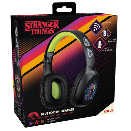 Casque Audio Konix Stranger Things Bluetooth 5.3 – PC, Smartphone & Tablette | Noir/Jaune