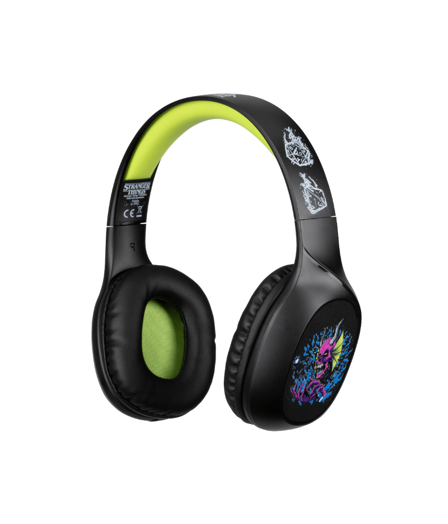 Casque Audio Konix Stranger Things Bluetooth 5.3 – PC, Smartphone & Tablette | Noir/Jaune