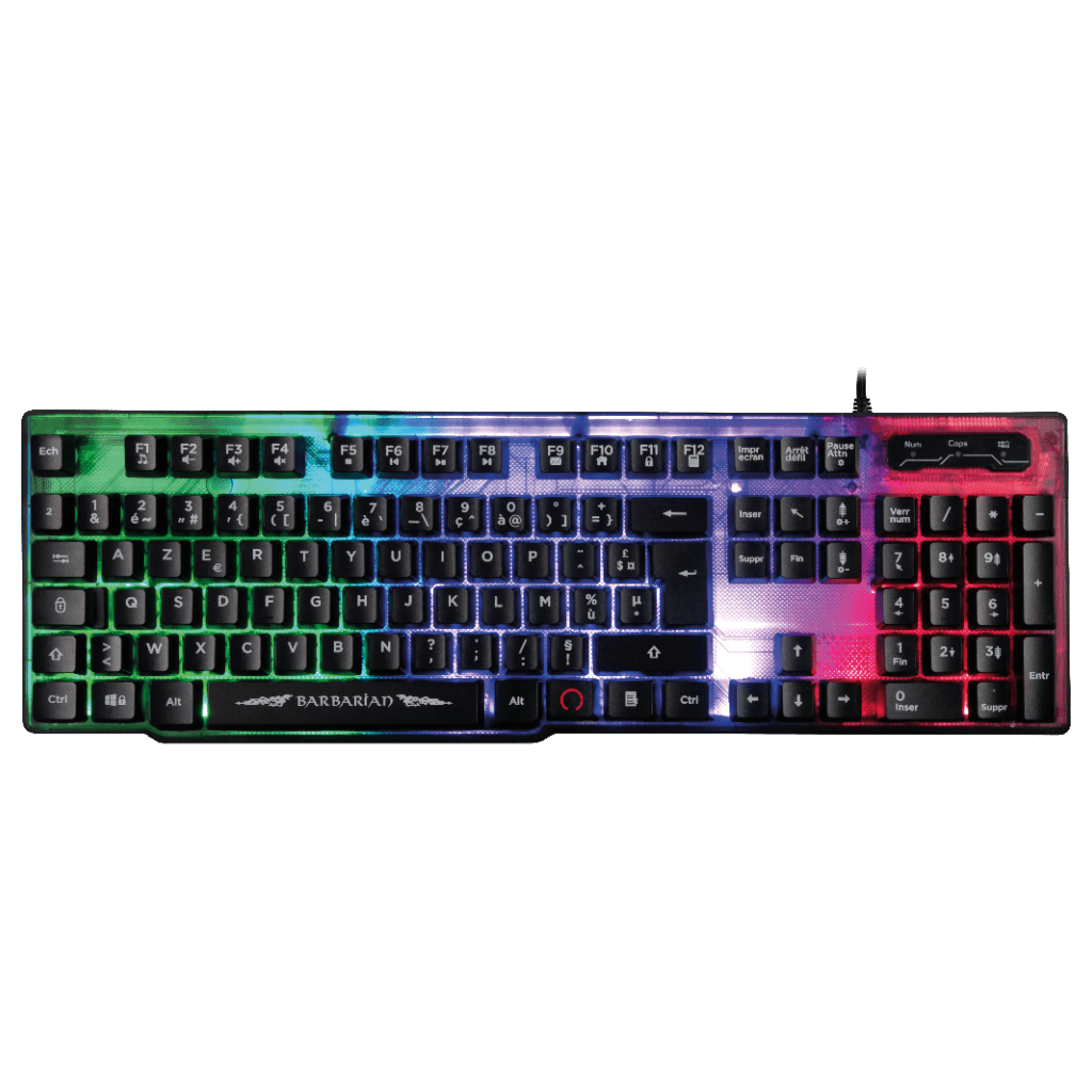 Pack Gaming Konix Drakkar Barbarian – Clavier AZERTY & Souris PC