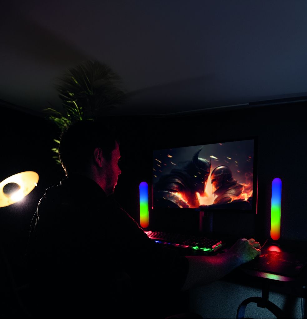 Barres Lumineuses Gaming Konix Flame 30 cm – LED RGBIC | Alexa & Google Home
