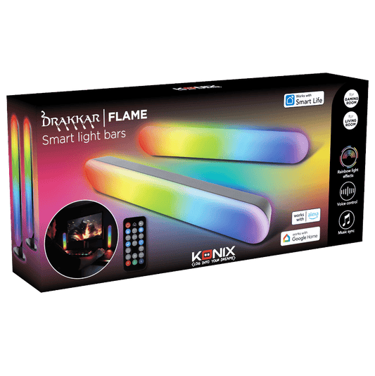 Barres Lumineuses Gaming Konix Flame 30 cm – LED RGBIC | Alexa & Google Home