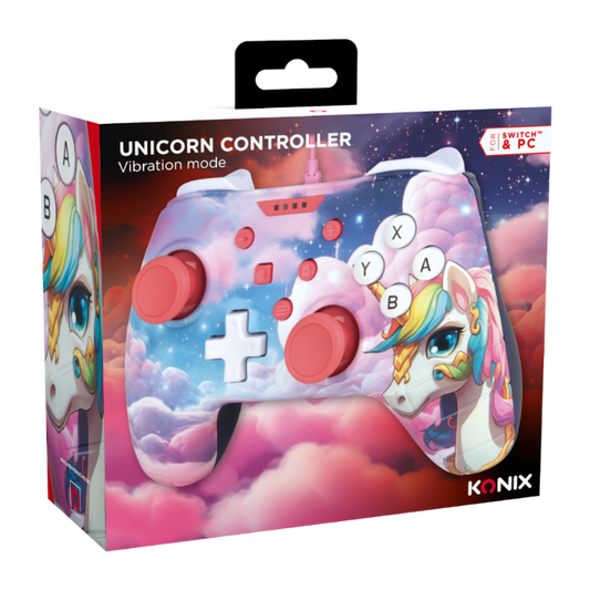 Manette Filaire Konix Unicorn – Compatible Switch, Switch 2 & PC