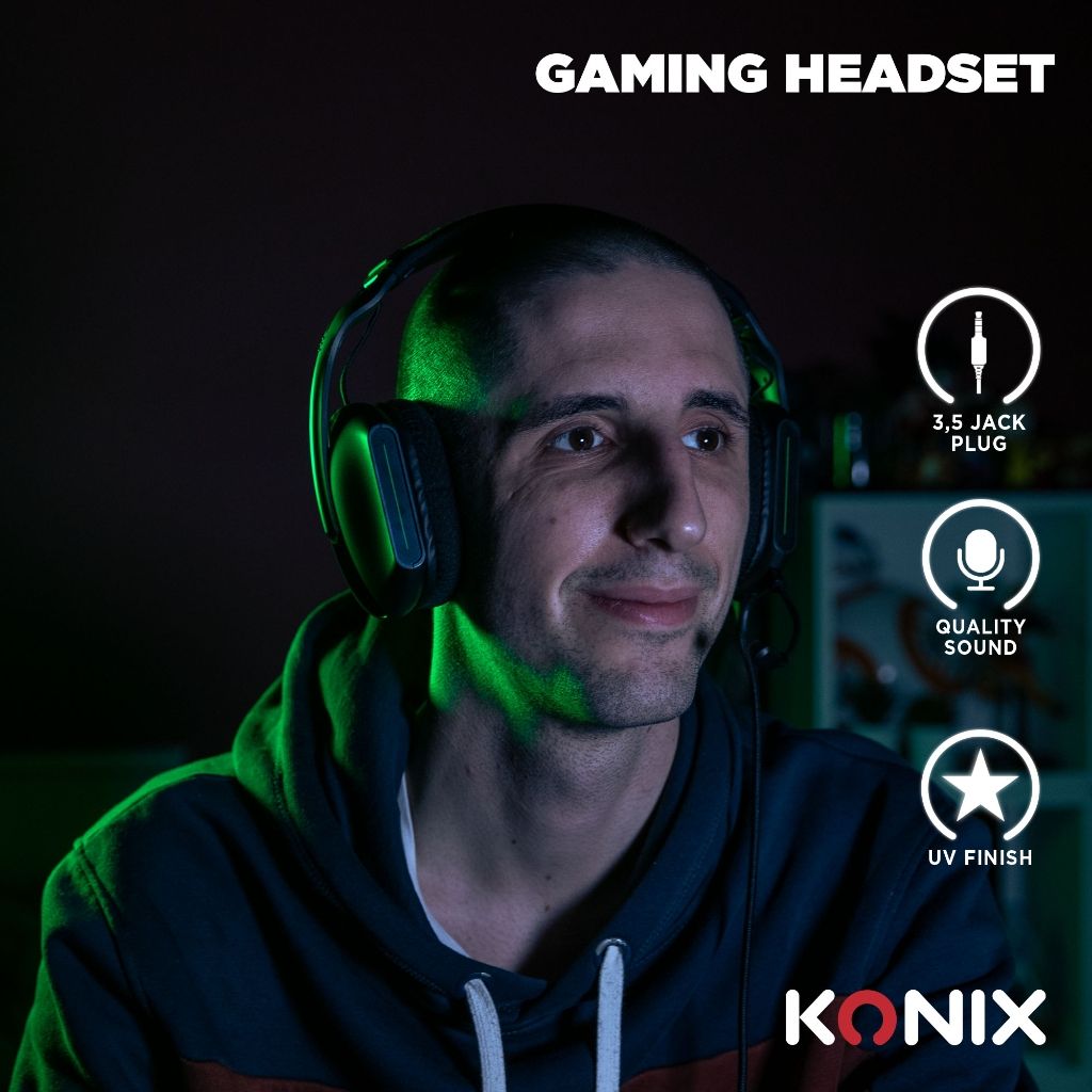 Casque Gaming Konix Skylite Filaire 40 mm – Xbox One & Series X|S | Noir