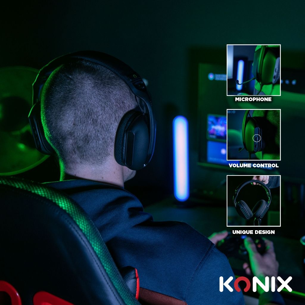 Casque Gaming Konix Skylite Filaire 40 mm – Xbox One & Series X|S | Noir