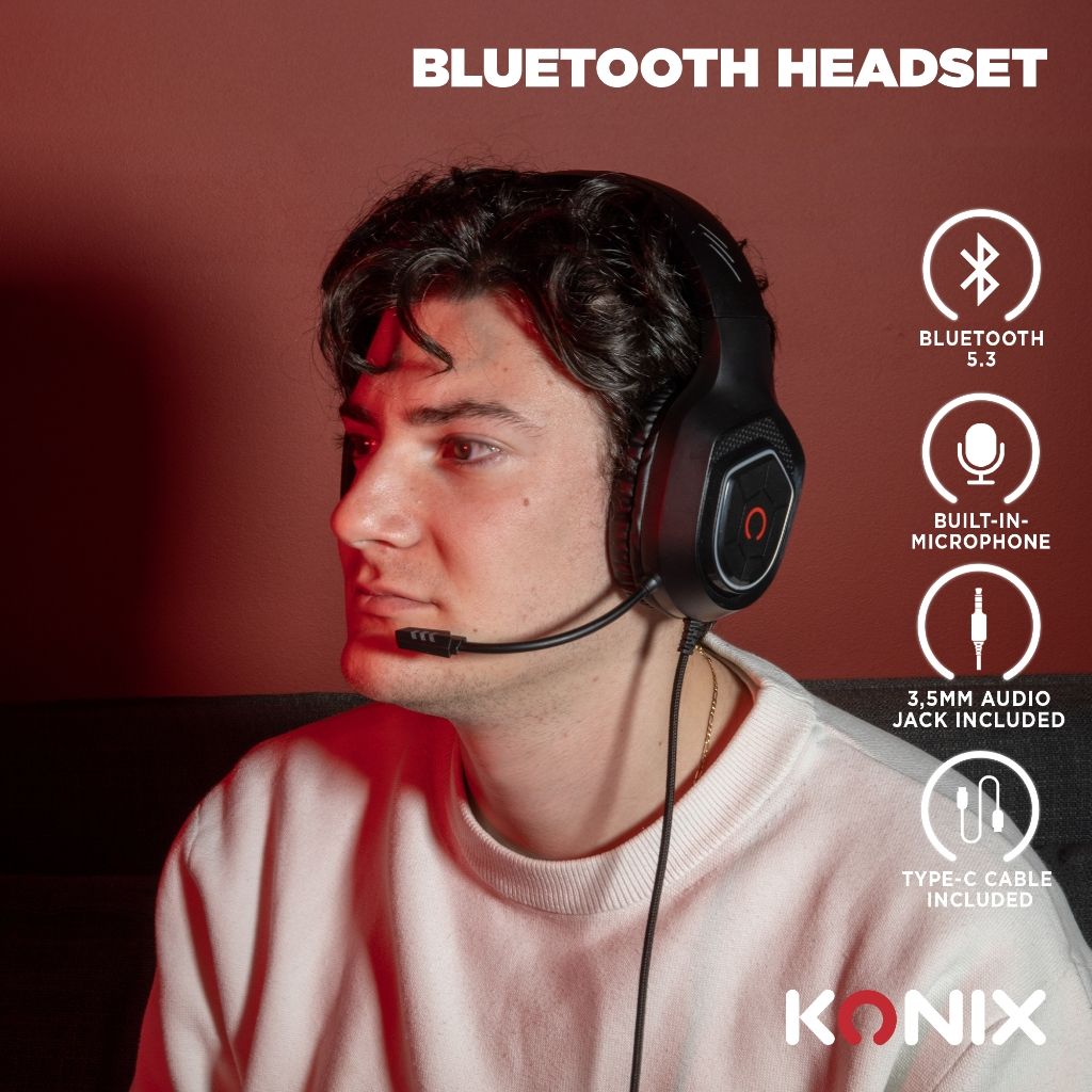 Casque Gaming Konix Oberon Filaire 50 mm PC PS4 PS5 Xbox | Noir