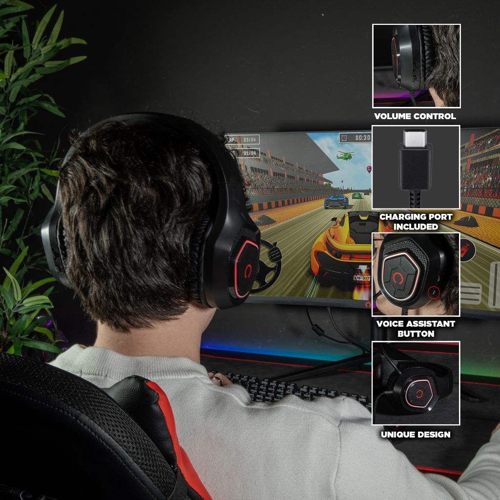 Casque Gaming Konix Oberon Filaire 50 mm PC PS4 PS5 Xbox | Noir