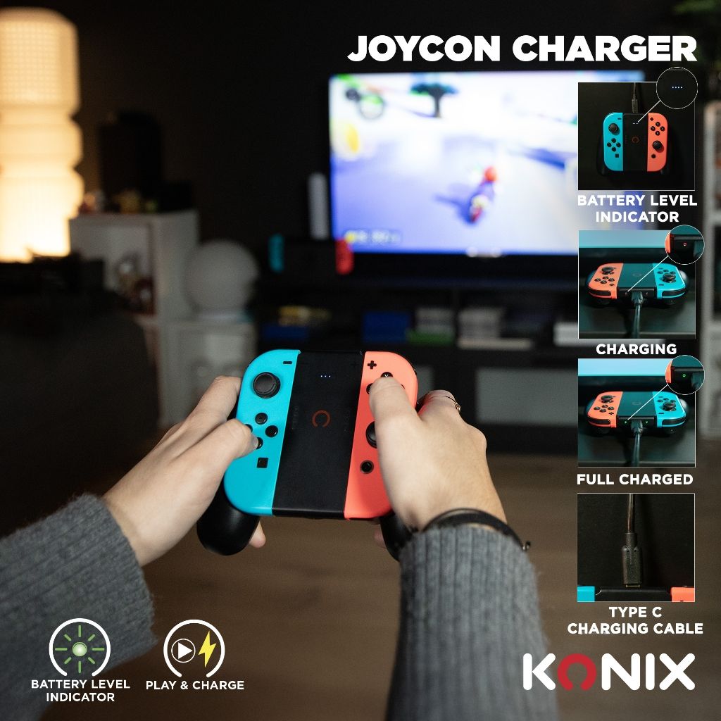 Chargeur & Grip Konix pour Joy - Con – Nintendo Switch