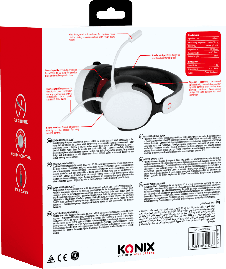 Casque Konix Nexus – Gaming Headset NS – Nexus – pour PC et consoles