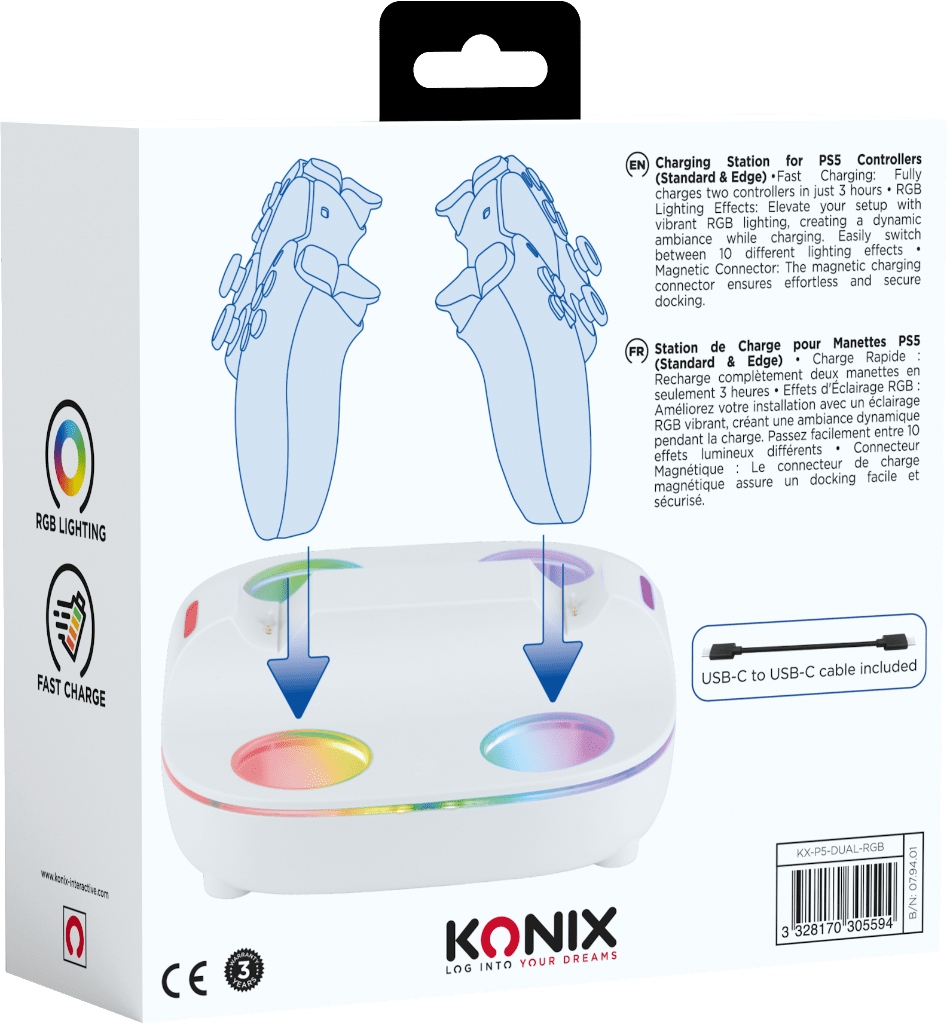 Chargeur Konix pour Manette DualSense – PS5