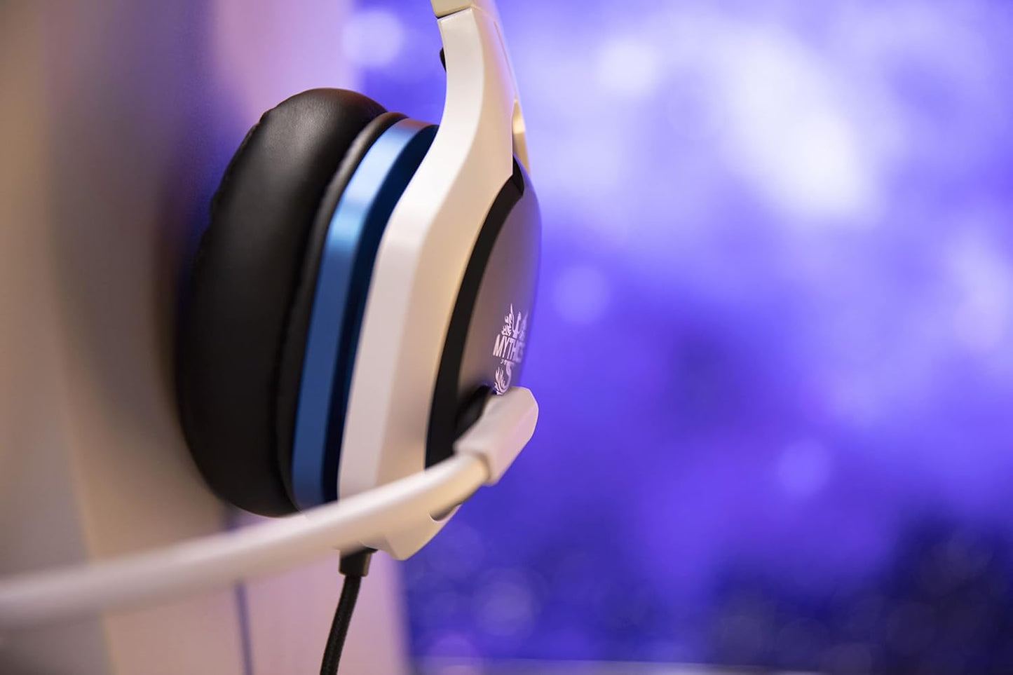 Casque Gaming Konix Mythics Hyperion Filaire 50 mm – PS5 | Blanc & Noir