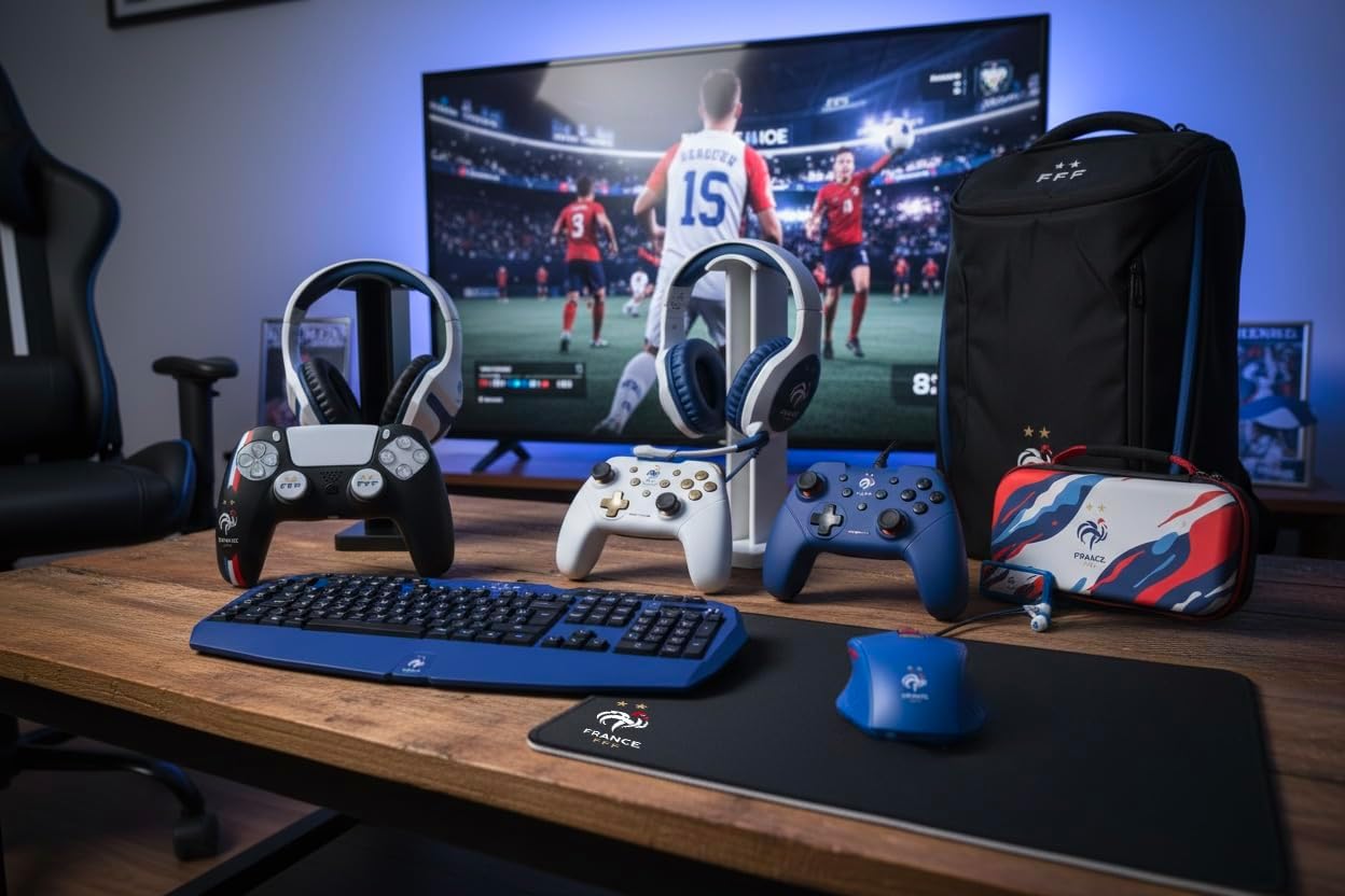 Clavier Gaming Filaire Konix FFF AZERTY Rétroéclairé Bleu