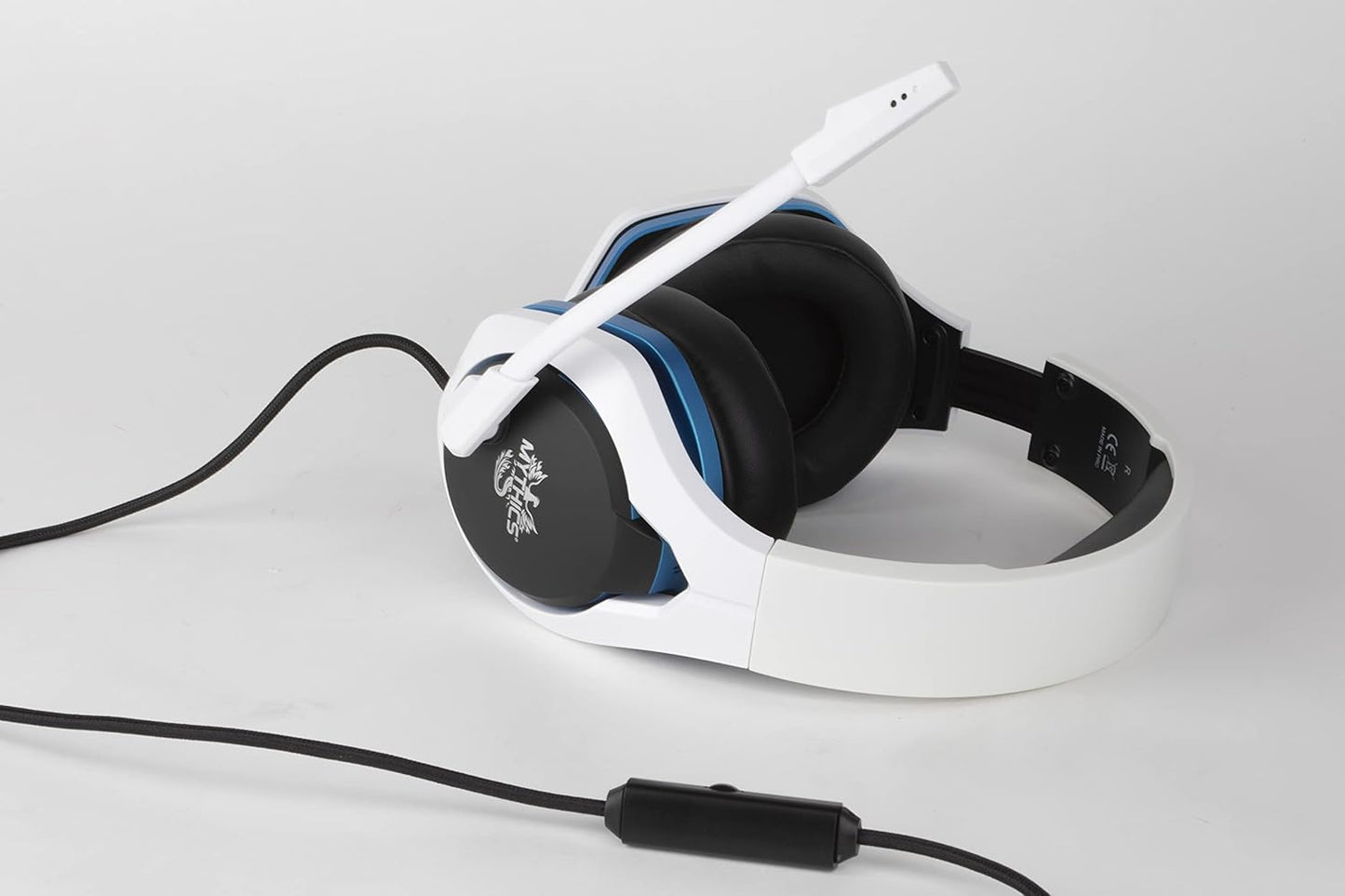 Casque Gaming Konix Mythics Hyperion Filaire 50 mm – PS5 | Blanc & Noir
