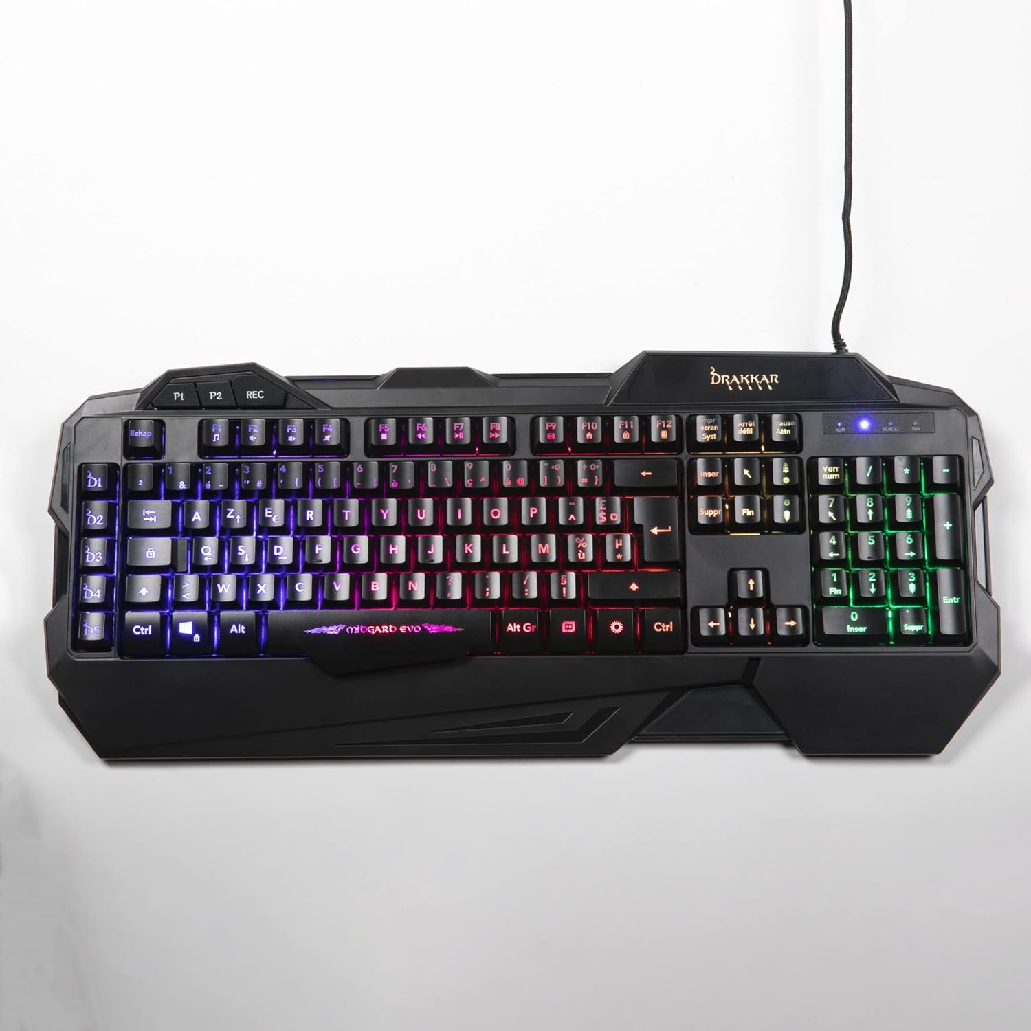 Clavier Konix Drakkar Midgard Evo AZERTY – Membrane RGB