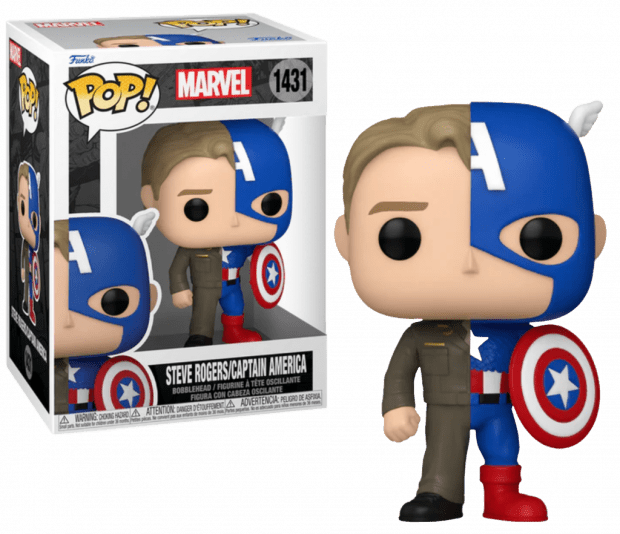 Funko Pop 1431 – Split – Captain America / Steve Rogers – Marvel